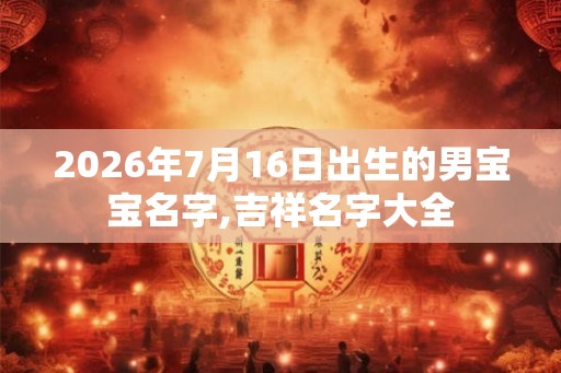 2026年7月16日出生的男宝宝名字,吉祥名字大全