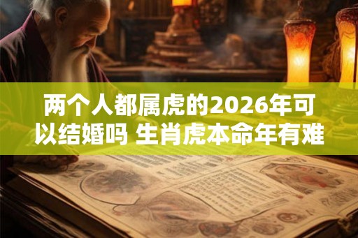 两个人都属虎的2026年可以结婚吗 生肖虎本命年有难吗