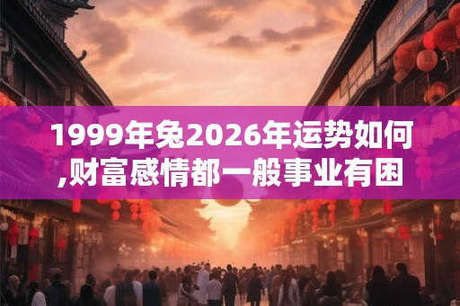 1999年兔2026年运势如何,财富感情都一般事业有困难