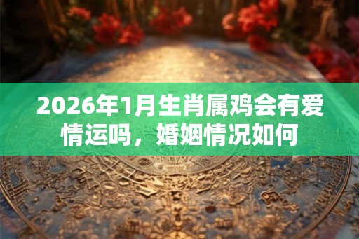 2026年1月生肖属鸡会有爱情运吗，婚姻情况如何