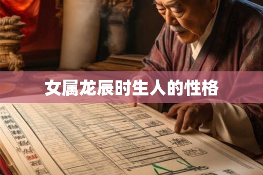 女属龙辰时生人的性格