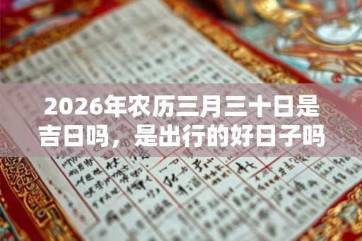 2026年农历三月三十日是吉日吗，是出行的好日子吗？