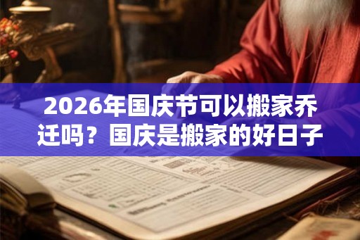 2026年国庆节可以搬家乔迁吗？国庆是搬家的好日子吗？