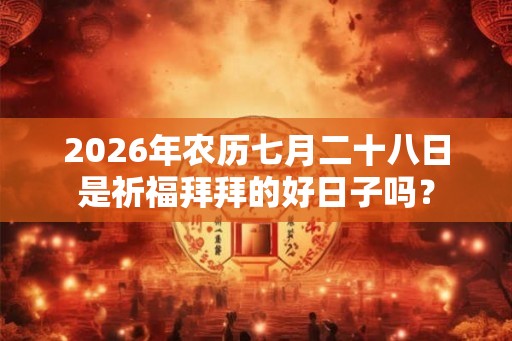 2026年农历七月二十八日是祈福拜拜的好日子吗？