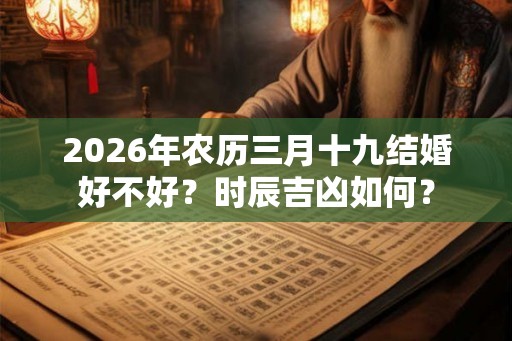 2026年农历三月十九结婚好不好？时辰吉凶如何？