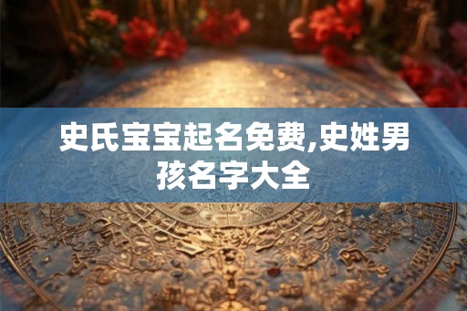 史氏宝宝起名免费,史姓男孩名字大全