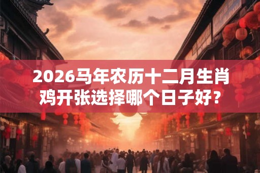 2026马年农历十二月生肖鸡开张选择哪个日子好？