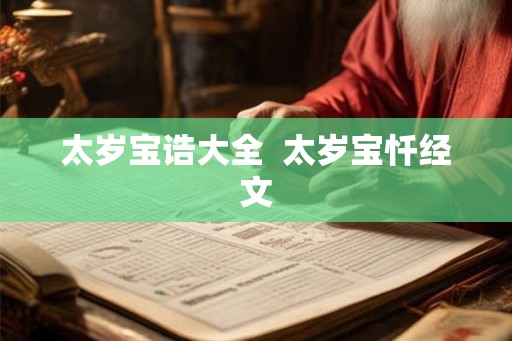 太岁宝诰大全  太岁宝忏经文