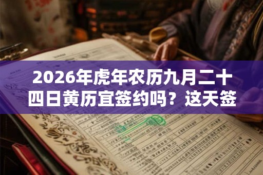 2026年虎年农历九月二十四日黄历宜签约吗？这天签约好吗？