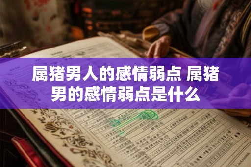 属猪男人的感情弱点 属猪男的感情弱点是什么