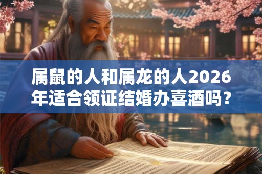 属鼠的人和属龙的人2026年适合领证结婚办喜酒吗？