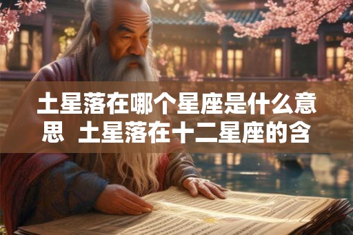 土星落在哪个星座是什么意思  土星落在十二星座的含义