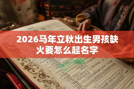 2026马年立秋出生男孩缺火要怎么起名字