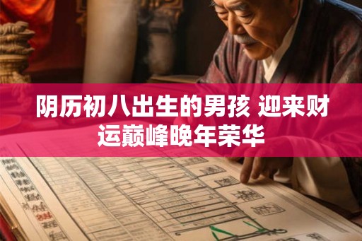阴历初八出生的男孩 迎来财运巅峰晚年荣华