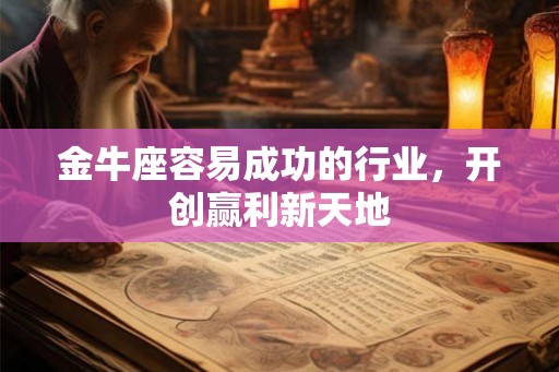 金牛座容易成功的行业，开创赢利新天地
