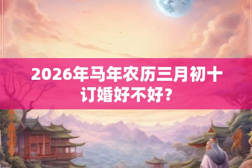 2026年马年农历三月初十订婚好不好? 2026年马年农历三月初十订婚好不好?