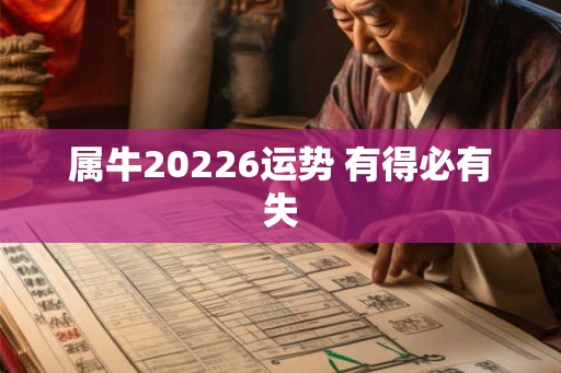属牛20226运势 有得必有失