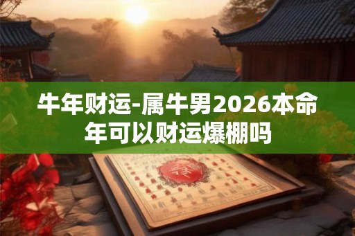 牛年财运-属牛男2026本命年可以财运爆棚吗