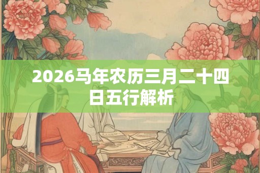 2026马年农历三月二十四日五行解析