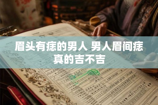 眉头有痣的男人 男人眉间痣真的吉不吉