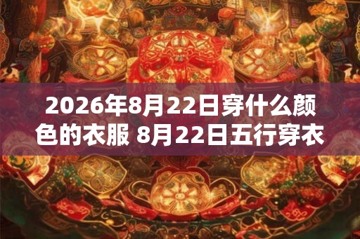 2026年8月22日穿什么颜色的衣服 8月22日五行穿衣 2026年8月22日穿什么颜色的衣服 8月22日五行穿衣