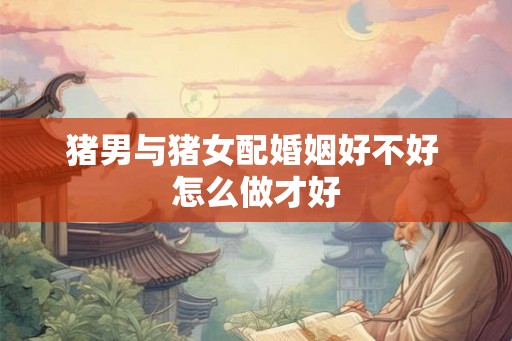 猪男与猪女配婚姻好不好 怎么做才好