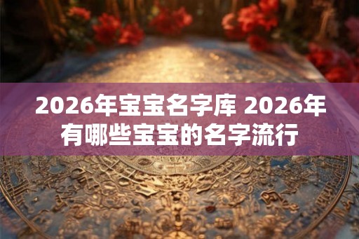 2026年宝宝名字库 2026年有哪些宝宝的名字流行