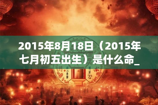2015年8月18日（2015年七月初五出生）是什么命_命运如何