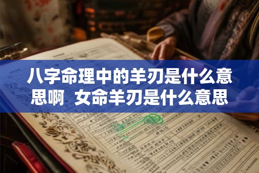 八字命理中的羊刃是什么意思啊 女命羊刃是什么意思 八字命理中的羊刃是什么意思啊 女命羊刃是什么意思