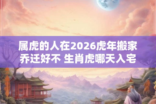 属虎的人在2026虎年搬家乔迁好不 生肖虎哪天入宅吉利