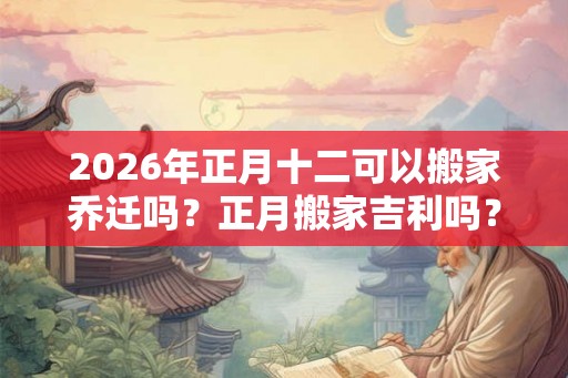 2026年正月十二可以搬家乔迁吗？正月搬家吉利吗？