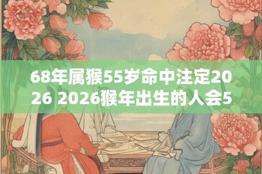 68年属猴55岁命中注定2026 2026猴年出生的人会55岁