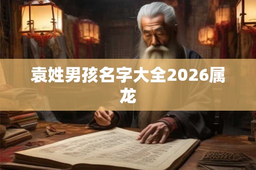 袁姓男孩名字大全2026属龙