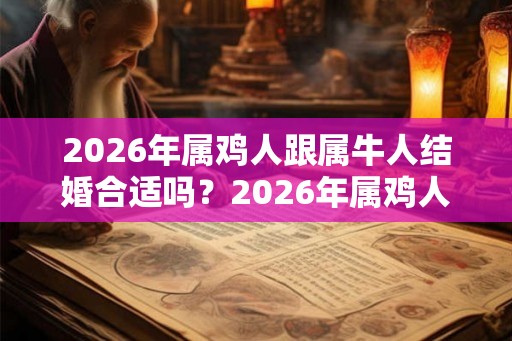 2026年属鸡人跟属牛人结婚合适吗？2026年属鸡人结婚好吗？