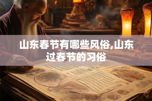 山东春节有哪些风俗,山东过春节的习俗