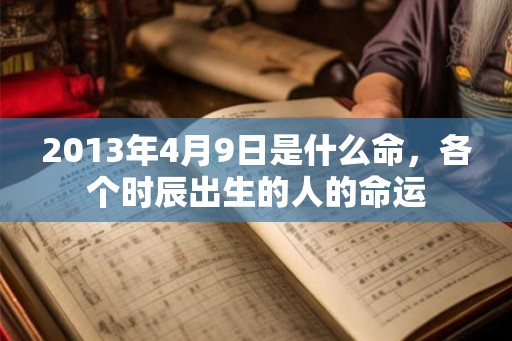 2013年4月9日是什么命,各个时辰出生的人的命运 2013年4月9日是什么命,各个时辰出生的人的命运