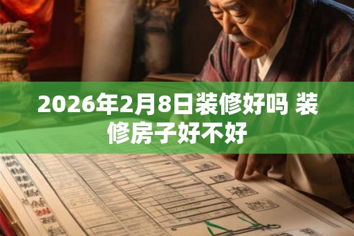 2026年2月8日装修好吗 装修房子好不好