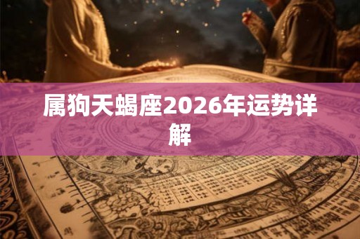 属狗天蝎座2026年运势详解