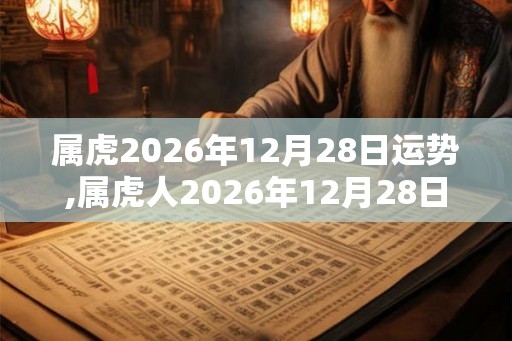 属虎2026年12月28日运势,属虎人2026年12月28日财运,生肖虎2026年12月28日运势