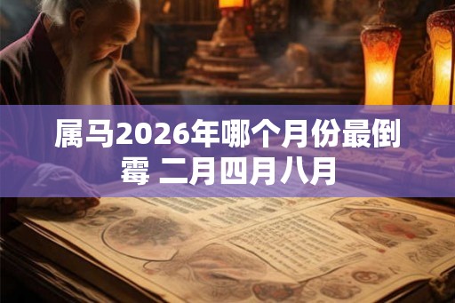 属马2026年哪个月份最倒霉 二月四月八月