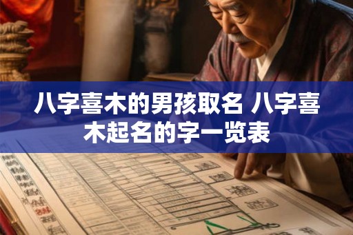 八字喜木的男孩取名 八字喜木起名的字一览表 八字喜木的男孩取名 八字喜木起名的字一览表