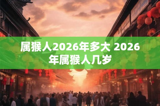 属猴人2026年多大 2026年属猴人几岁