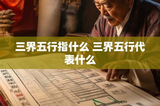 三界五行指什么 三界五行代表什么 三界五行指什么 三界五行代表什么