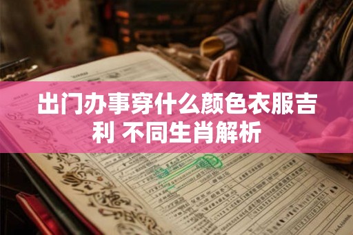 出门办事穿什么颜色衣服吉利 不同生肖解析