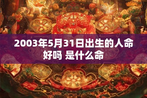 2003年5月31日出生的人命好吗 是什么命