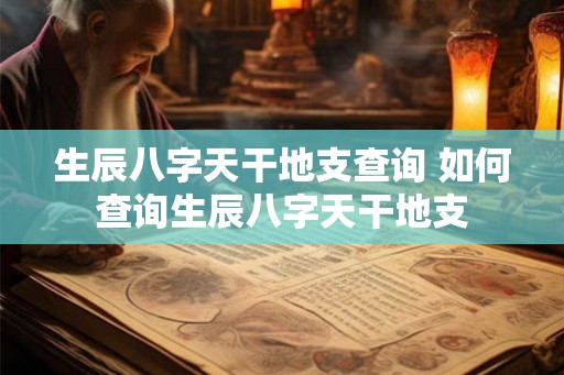生辰八字天干地支查询 如何查询生辰八字天干地支