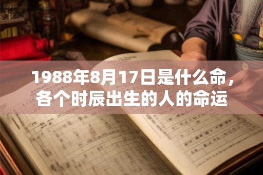 1988年8月17日是什么命，各个时辰出生的人的命运