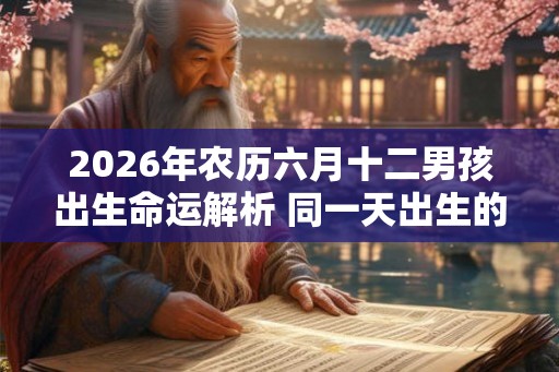 2026年农历六月十二男孩出生命运解析 同一天出生的名人