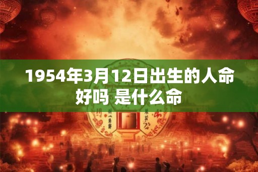 1954年3月12日出生的人命好吗 是什么命