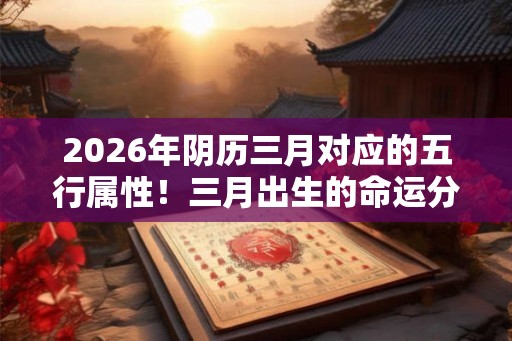 2026年阴历三月对应的五行属性！三月出生的命运分析